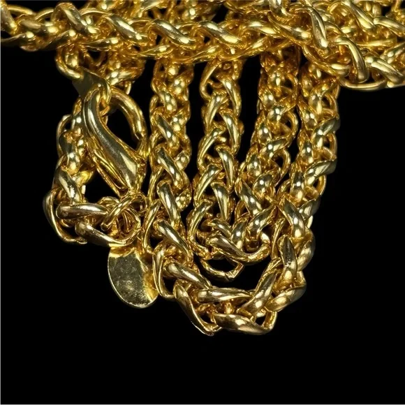 Vintage Joan Rivers Pave' Crystal Ball Necklace Foxtail Chain 30" Long Goldtone - Picture 12 of 16